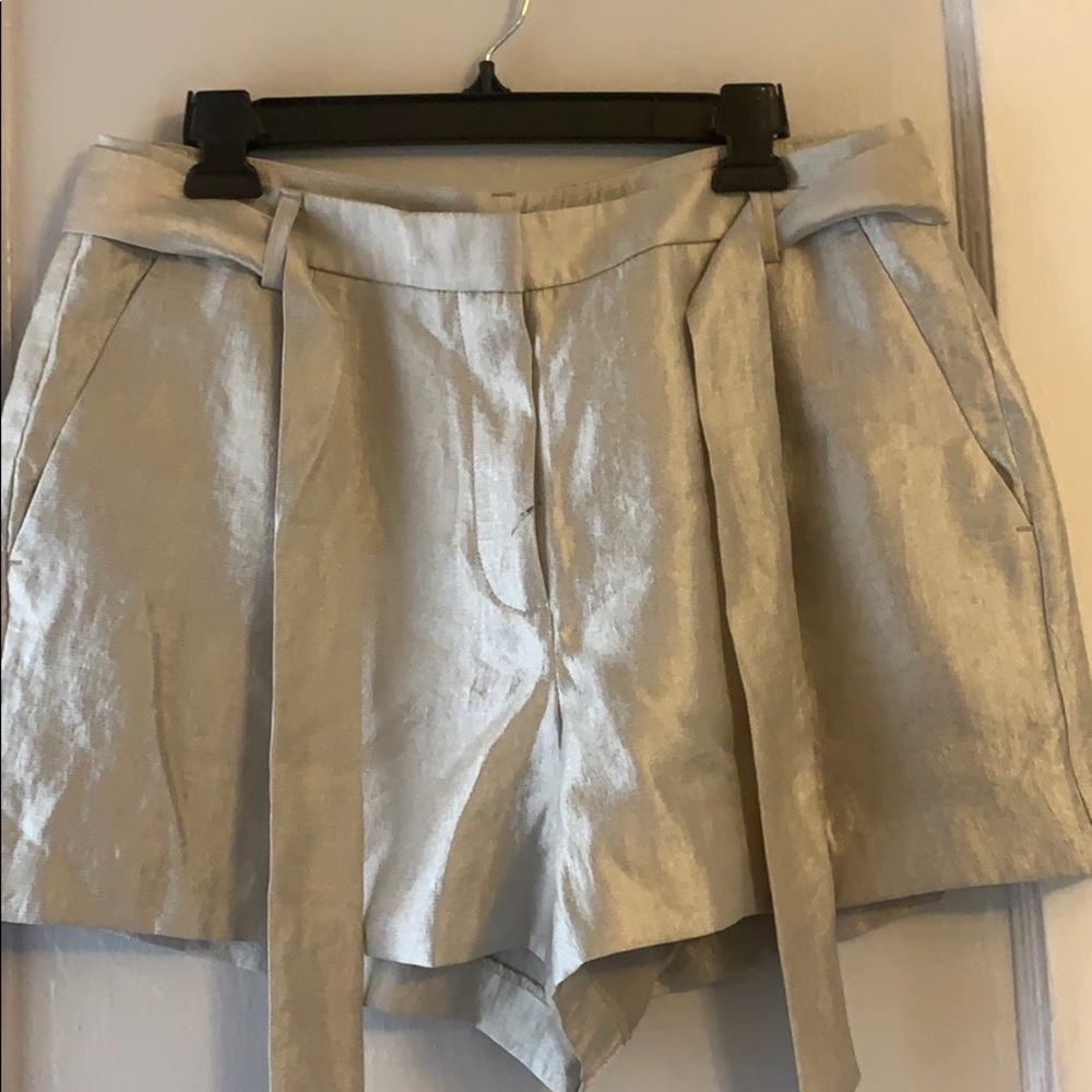 Loft shimmery gold shorts